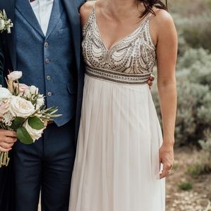 BHLDN Vilette Dress - Oyster - Size 2-6